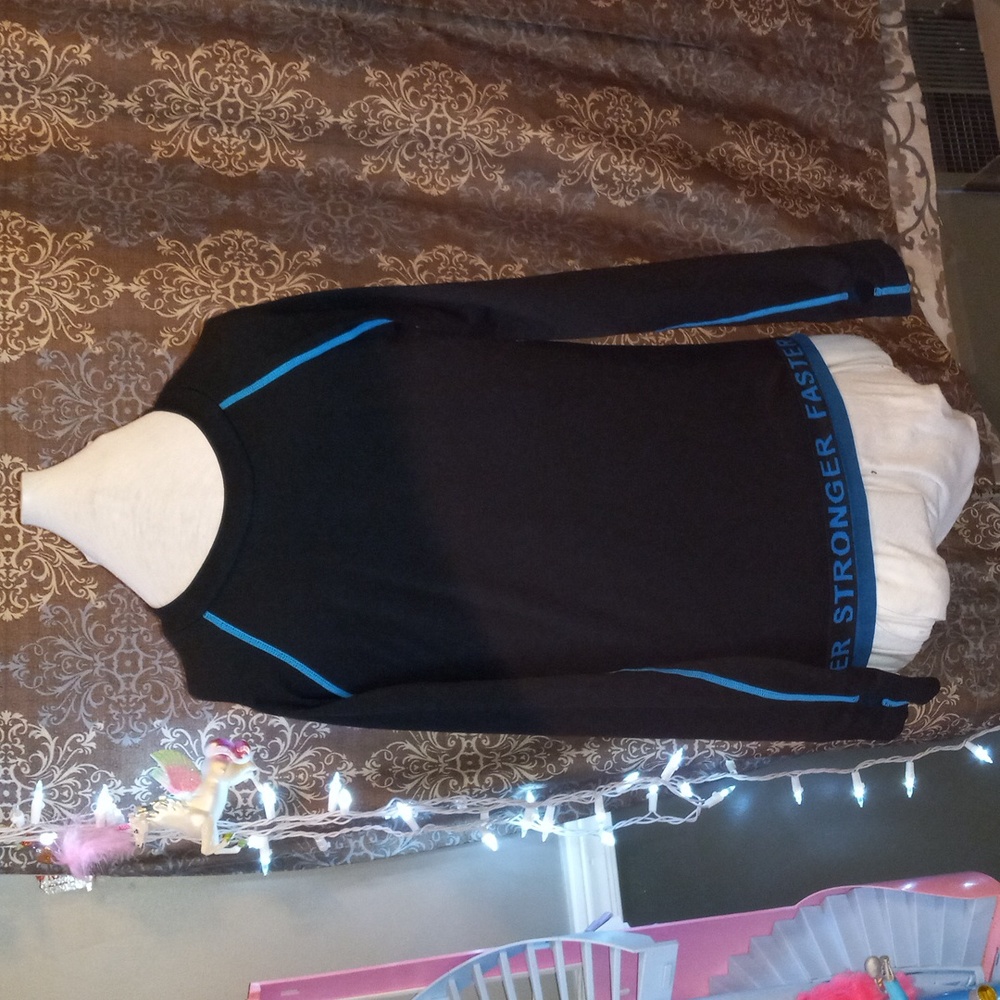 Boys activewear outdoor long sleeve longer bottom Sports shirt